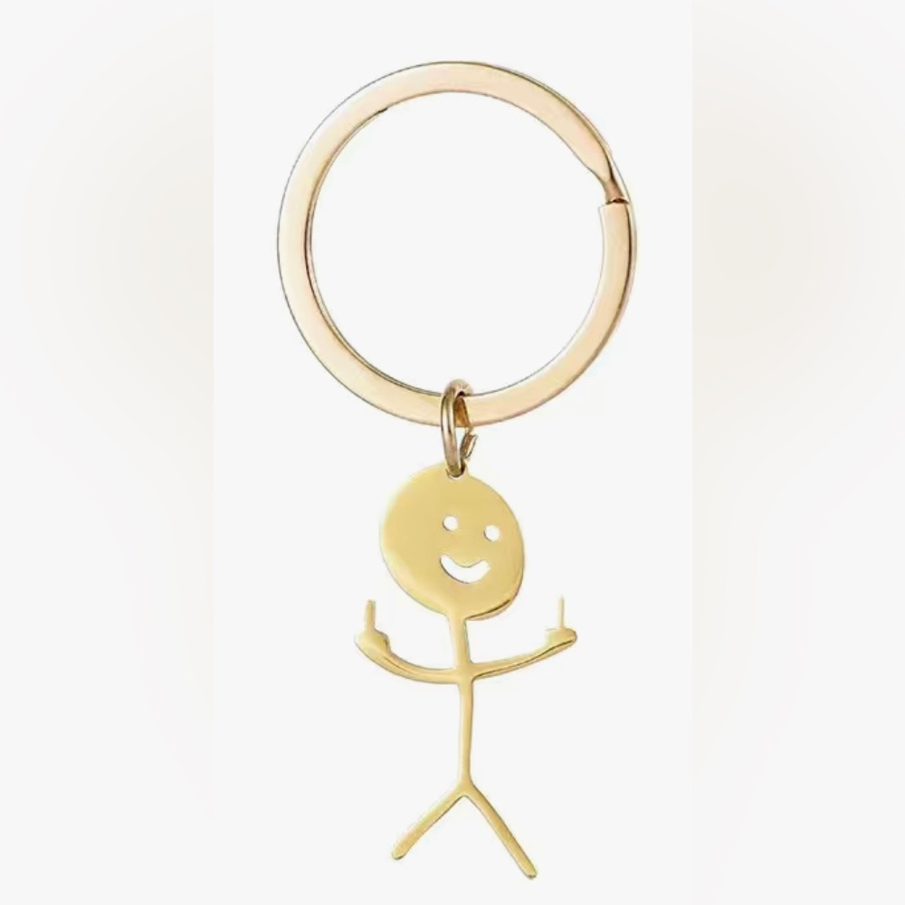 Stick figure keychain
